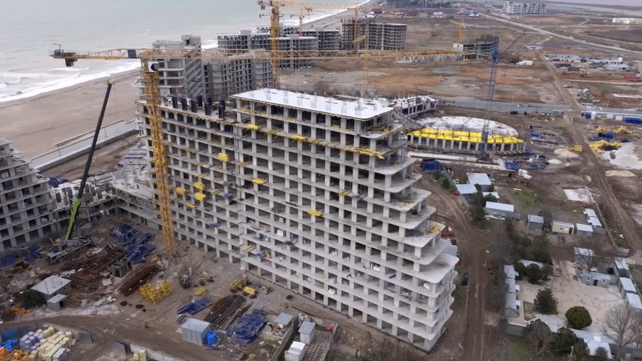 Аэрофото строительства комплекса Птица